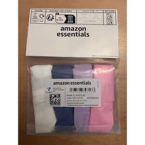 New Womens Amazon Essentials 4Pk Seamless Thongs Pink White Lilac Periwinkle XXL